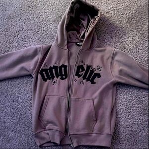 Angelica Gray Hoodie with Black Print